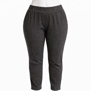 Size 4R Torrid Women’s Grey Pull-On High Rise Ponte Tapered Pant Work Stretch